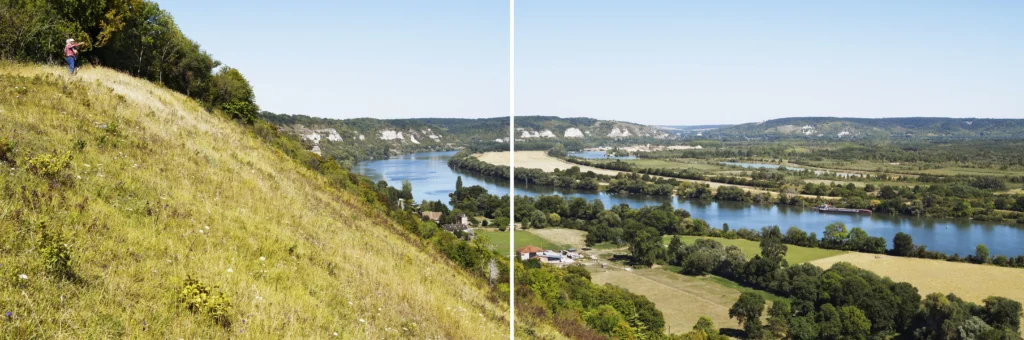 La boucle des Andelys depuis la Côte de la Roque, La Roquette, jeudi 30 juillet 2020 © Claire Tenu